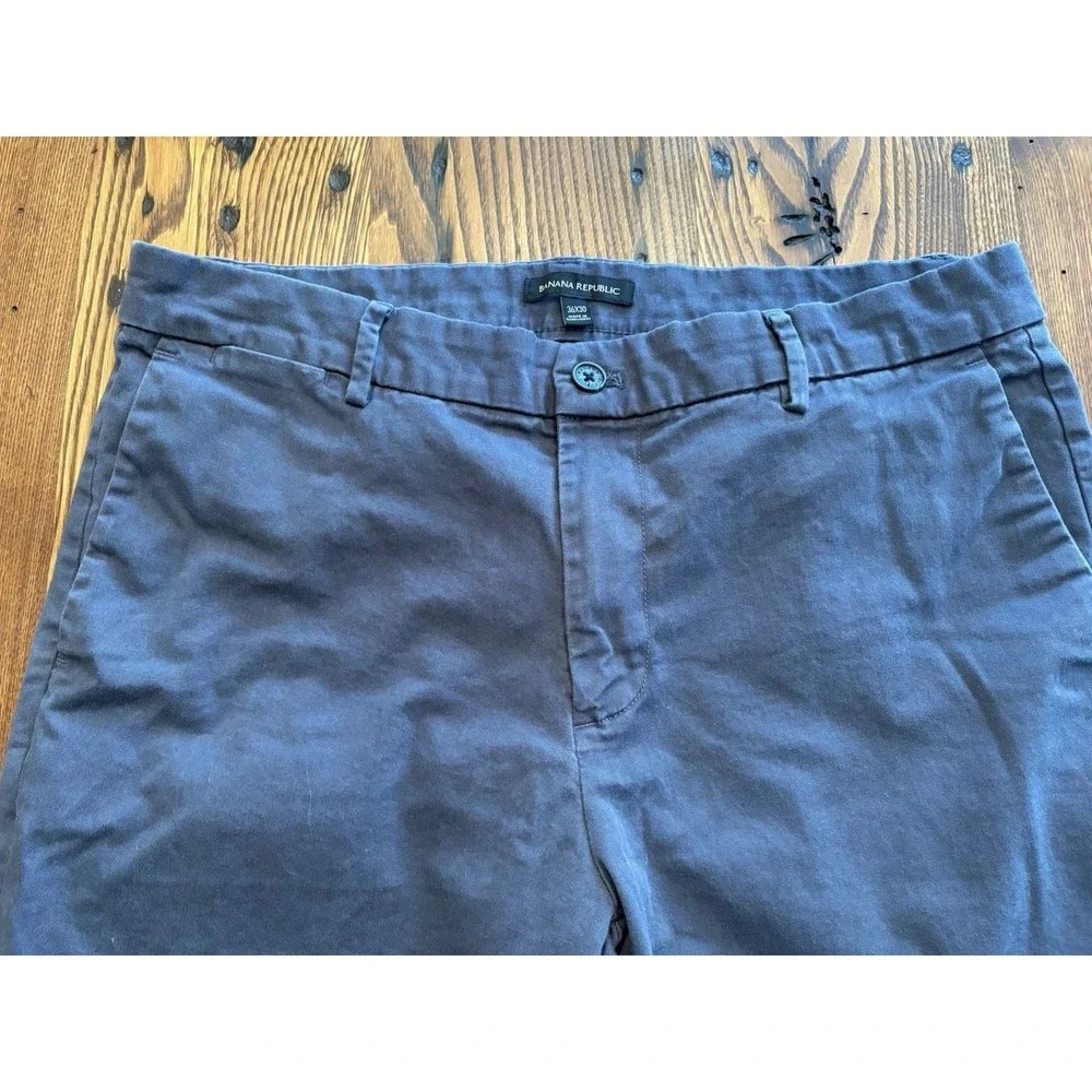 Banana Republic Mens Gray Chinos Pants 36x29 Straight Leg Dress Casual Comfort